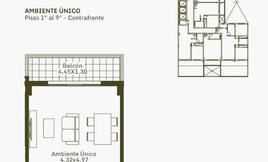 Venta, Departamento, Monoambiente, Balcón, Caseros