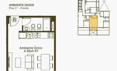 Venta, Departamento, Monoambiente, Balcón, Caseros