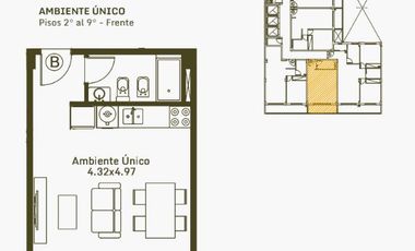 Venta, Departamento, Monoambiente, Balcón, Caseros