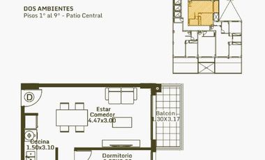 Venta, Departamento, Monoambiente, Balcón, Caseros
