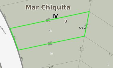 Terreno en Balneario Mar Chiquita