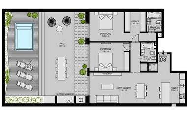 Venta Departamento de  2 dormitorios  piscina de uso exclusivo en zona Centro Río