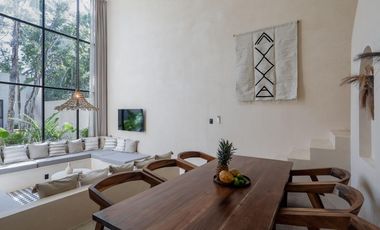 VILLA DE 4 HABITACIONES CON ALBERCA PRIVADA EN TULUM. GYM, FOGATERO. ENTREGA INMEDIATA.