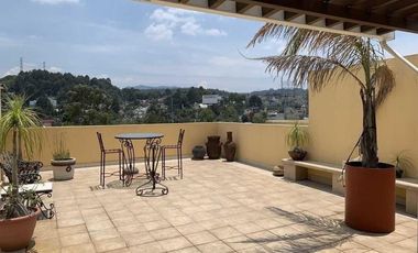 CUAJIMALPA RENTA DEPARTAMENTO CON ROOF GARDEN PRIVADO A 10 MIN DE SANTA