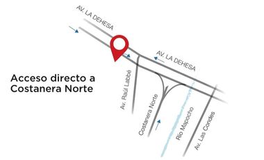 ARRIENDO OFICINA AV.LA DEHESA, 61 M², 3 EST, 2 BDG