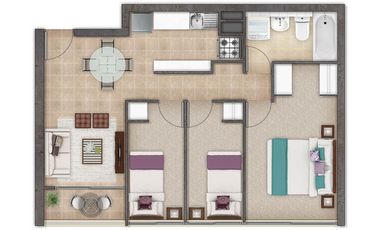 BUENISIMO DEPARTAMENTO FAMILIAR CERCANO A METRO BIO BIO