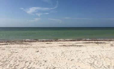 Terreno frente al mar en chabihau merida, yucatan