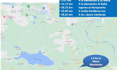 Terreno 3.79 has. (37,910 .67 m2) p/parque industrial Venta  Carretera Chapala