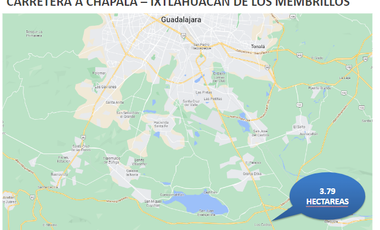 Terreno 3.79 has. (37,910 .67 m2) p/parque industrial Venta  Carretera Chapala