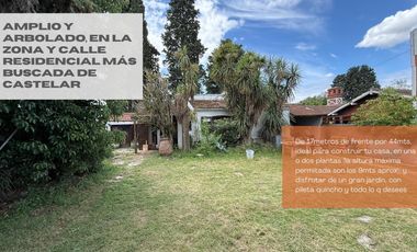 Terreno de 734m2 en CASTELAR NORTE (sobre Larralde en su parte angosta)