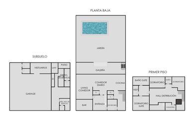 Venta Casa 5 ambientes en Villa Devoto con cocheras, jardín, piscina, suite. 3 plantas