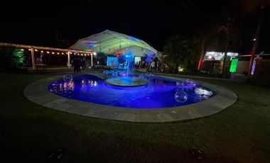 Jardines para eventos, casa, alberca, lago, vivero