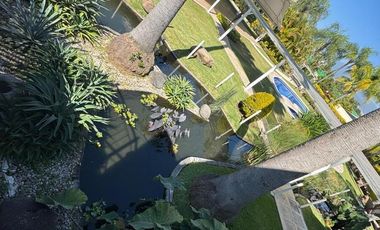 Jardines para eventos, casa, alberca, lago, vivero