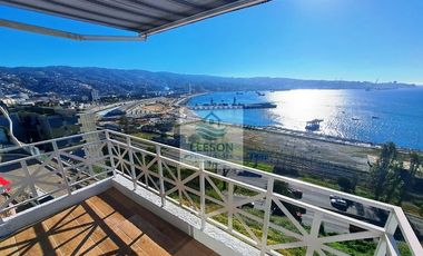 VALPARAÍSO-ARRIENDO DEPTO 3D/2B CON VISTA AL MAR