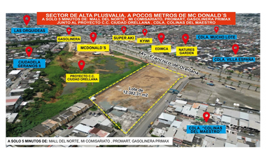 Terreno Comercial de 12.382 M² Av. Francisco de Orellana, Guayaquil.