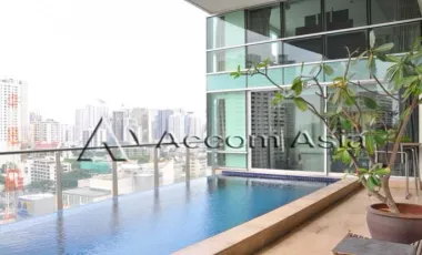 Pet friendly,Huge Terrace,Duplex Condo Spacious unit with private pool and dark wood tones at Le Raffine Sukhumvit 31 Condominium (1520402)