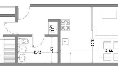 Departamento en venta de pozo - 1 dormitorio 1 baño - La Plata