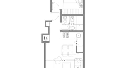 Departamento en venta de pozo - 1 dormitorio 1 baño - La Plata