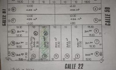 Terreno en venta - 333Mts2 - Miramar