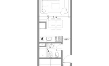 Departamento de pozo en venta - 1 Dormitorios 1 Baños - 41 Mts2 - SYRIAN - La Plata