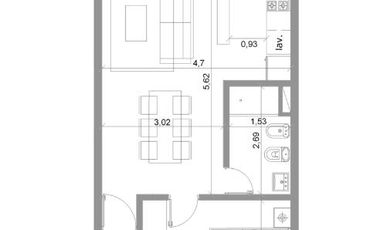 Departamento de pozo en venta - 1 Dormitorios 1 Baños - 41 Mts2 - SYRIAN - La Plata