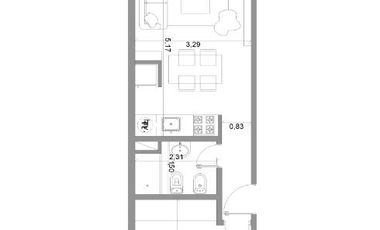 Departamento de pozo en venta - 1 Dormitorios 1 Baños - 41 Mts2 - SYRIAN - La Plata