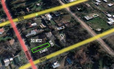 Terreno venta - 10x31,34mts -313mts2 totales - Villars - Gral. Las Heras