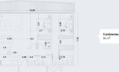 Departamento venta -1 dormitorios  - 46mts 2 totales - La Plata-pozo-emprendimiento.