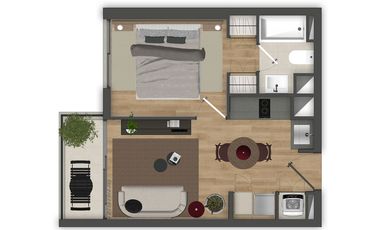 DEPTO NUEVO 1D1B CON TERRAZA EN PROYECTO NUEVO CERRILLOS