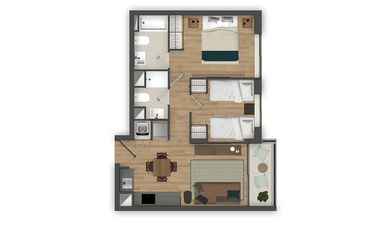 2D2B DEPTO NUEVO CON DOBLE SUITE EN CIUDAD CERRILLOS