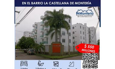 VENTA DE APARTAMENTO EN EL BARRIO LA CASTELLANA DE MONTERIA