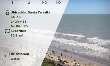 Departamento a la venta en Santa Teresita - Avenida Costanera e/ 34 y 35 - COD383