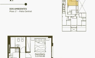 Departamento de dos ambientes en venta- Caseros