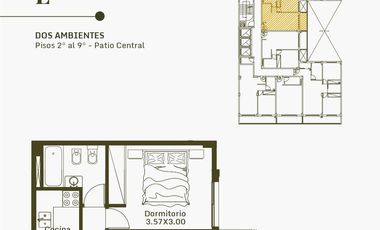 Departamento de dos ambientes en venta- Caseros