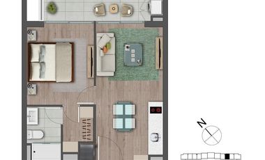 DEPTOS NUEVOS 1D1B CON TERRAZA Y ESPACIOS FUNCIONALES