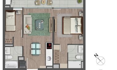 DEPTOS NUEVOS 1D1B CON TERRAZA Y ESPACIOS FUNCIONALES