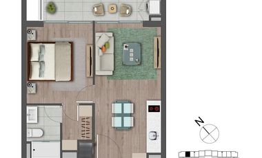 DEPTOS NUEVOS 1D1B CON TERRAZA Y ESPACIOS FUNCIONALES