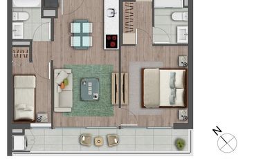 DEPTOS NUEVOS 1D1B CON TERRAZA Y ESPACIOS FUNCIONALES