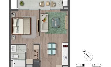 DEPTOS NUEVOS 1D1B CON TERRAZA Y ESPACIOS FUNCIONALES