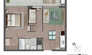 DEPTOS NUEVOS 1D1B CON TERRAZA Y ESPACIOS FUNCIONALES