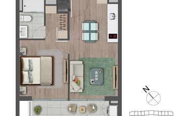 DEPTOS NUEVOS 1D1B CON TERRAZA Y ESPACIOS FUNCIONALES