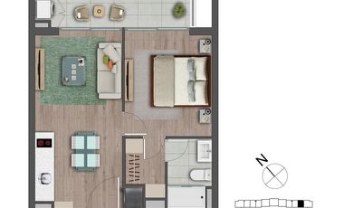 DEPTOS NUEVOS 1D1B CON TERRAZA Y ESPACIOS FUNCIONALES