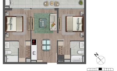 DEPTOS NUEVOS 1D1B CON TERRAZA Y ESPACIOS FUNCIONALES