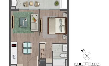 DEPTOS NUEVOS 1D1B CON TERRAZA Y ESPACIOS FUNCIONALES