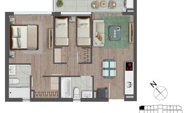 DEPTOS NUEVOS 1D1B CON TERRAZA Y ESPACIOS FUNCIONALES