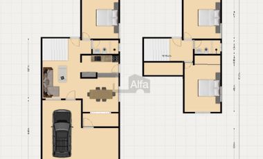 Casa en venta, frente a parque las Americas II, Merida, 3 recamaras, 2 baños, recamara en PB.