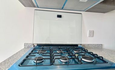 Departamento nuevo en renta Intercity Riscos con alberca, parque canino y persianas.