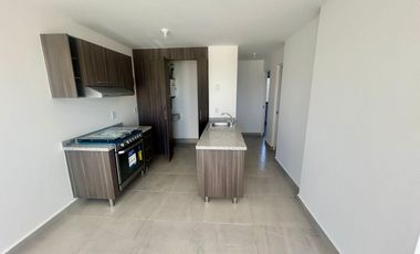 Departamento nuevo en renta Intercity Riscos con alberca, parque canino y persianas.