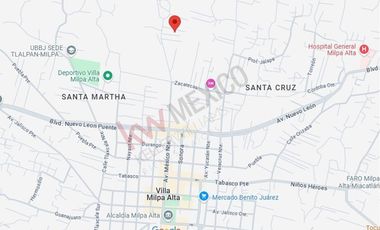 VENTA Terreno rustico, en Villa Milpa Alta. Gran Potencial para Derarrollo Habitacional, Comercial o Ejidal