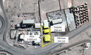 Arriendo Terreno con Oficinas y Galpón en La Negra